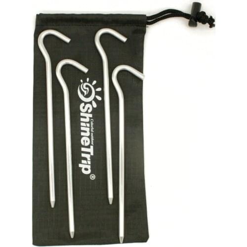 Outdoor Picnic Camping Fishing Canopy Aluminum Alloy Tent Pegs Stakes Nails Ground Pin Camping Tent Accessories with free bag