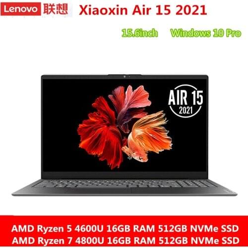 Lenovo Air 15 Xiaoxin 2021 Laptop AMD Ryzen 7 4800U 16GB DDR4 512G PCIe SSD 15.6 Inch Notebook Windows 10