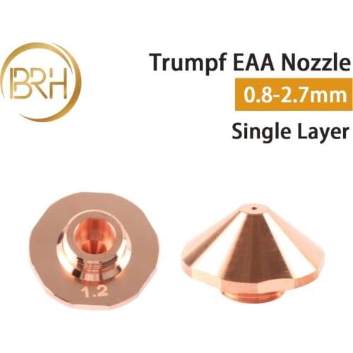BRH 10pcs/lot New single layer nozzle EAA Trulaser 0.8-2.7mm For Co2&Fiber Laser Cutting Head