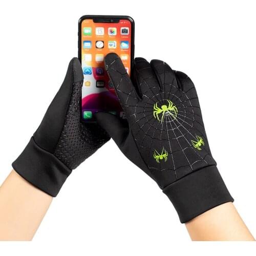 New Winter Motorcycle Gloves For Men Driving Car Spider Web Pattern Touch Screen Cycling Gloves Mittens Defense Cold Hand Warmer