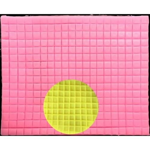 Wholesale new small square lattice clay decorative liquid silicone mold sugar cake mold 15-47