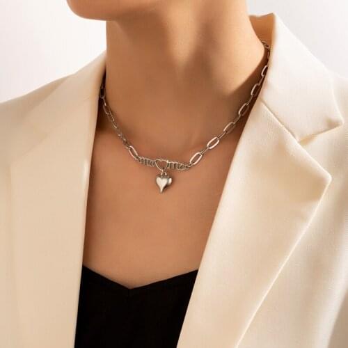 Tocona Classical Heart Pendant Necklace for Women Girls Elegant Gold Silver Colar Alloy Metal Adjustable Jewelry Collar 17172