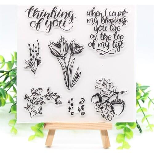 Flowers Transparent Clear Silicone Stamps for DIY Scrapbooking/Card Making/Kids Crafts Fun Decoration Supplies 443