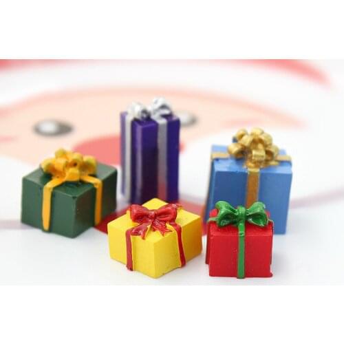20pcs Diy Mini Christmas Gift Box Jewelry Cabochon Craft Carton Phone Shell Parts Scrapbooking Toys For Embellishments