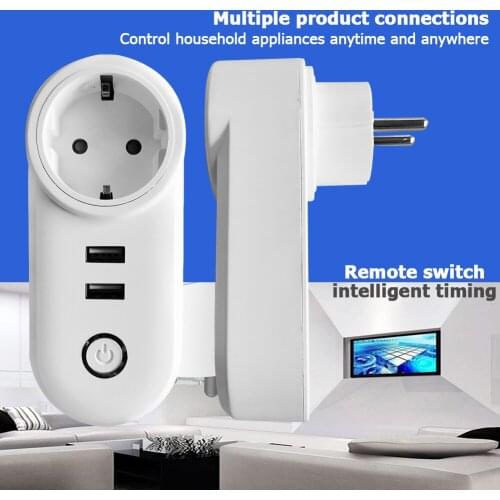 EU US UK Smart Plug Voice Control Works Households 2.4GHz WiFi Smart Socket Electricity Accessories for Alexa