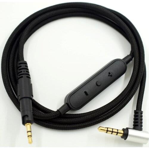 Replacement Audio Cable for Sennheiser HD598 HD518 Headphone Cable with Microphone for ATH-M50X M40X Earphone