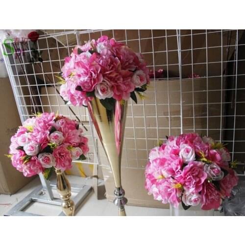 SPR NEW!!Free shipping!10pcs/lot wedding table centeartificial flower ball wedding stage party decoration home table flowers