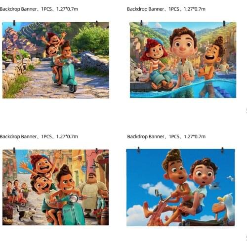 LUCA Theme Childrens Birthday Summer Holiday Friendship Party 127x70cm Background Cloth Decoration Backdrop Banner Supplies