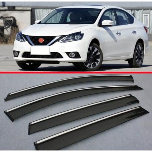Window Wind Deflector Visor Rain/Sun Guard Vent For Nissan Sentra 2016 2017 2018