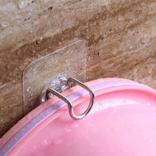 1PC Waterproof Self Adhesive Stainless Steel Washbasin Hanger Bathroom Kitchen Basin Reusable Sticker Hook Bathroom Accessories