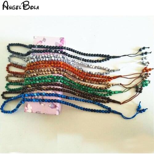 99 Beads 8mm Slamic Muslim Tasbih Letter Bracelet Men Women Round Shape Beads Prayer Bracelet Islamic MuslimTasbih Allah Rosary