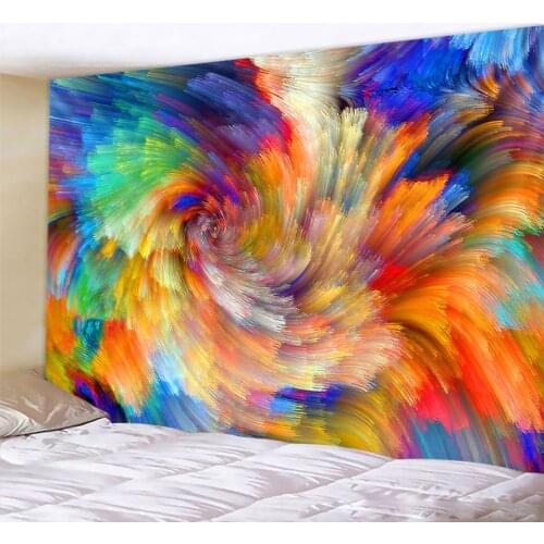 Abstract art fantasy scene ink painting tapestry home decoration Hippie Mandala Bohemian decoration wall hanging yoga mat