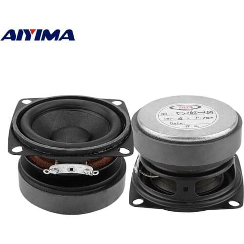 AIYIMA 2 Inch 53MM Portable Audio Speakers Unit 4 Ohm 15W Mini Full Range Music Loudspeaker for Home Theater Sound System DIY
