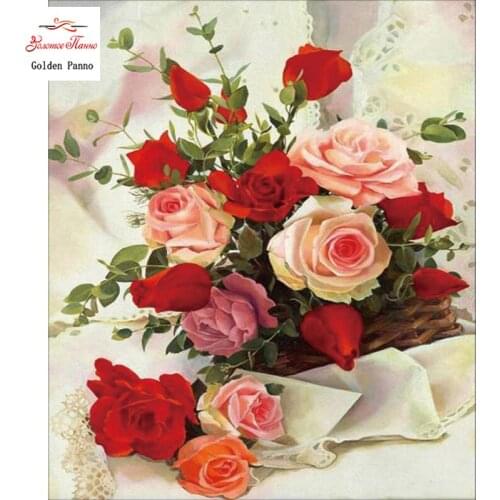 GOLDEN PANNO Diamond Painting Full Square 5D Diy Daimond Embroidery Diamant Mosaic Sale rhinestones pictures new retro flower