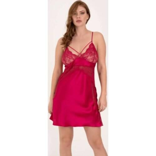 Satin Nightgown and Dressing Gown Set, Womens Nightgown, Womens Dressing Gown.Sexy Nightgown. Fuchsia Nightgown