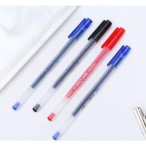 Beslan Gel Pen Learning Office Signing Cute Pens Pulling Cap Black Blue Red Fountain Pens Student Stationery Gel Pen Supplies