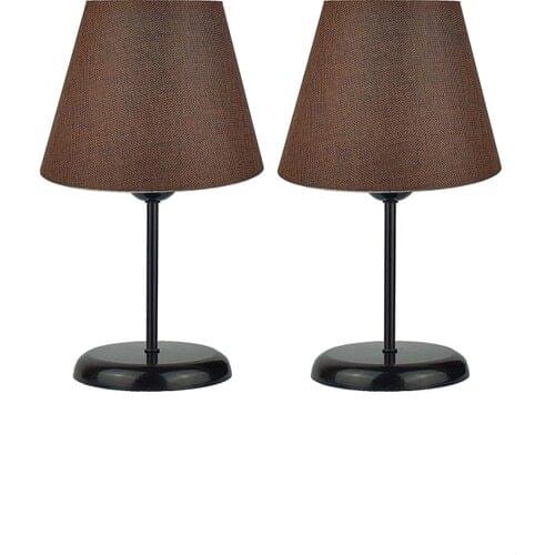Bysay Sun Dual MetalAyaklı Lampshade Table Lamp-Black-Footed (Brown)