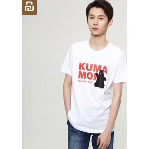 Youpin Cute bear T-shirt Skin-friendly Cotton Breathable Leisure Short sleeve Round Neckline Top Clothes