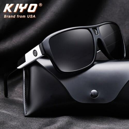 KIYO Brand 2020 New Women Men Square Polarized Sunglasses TR90 Classic Sun Glasses High Quality UV400 Driving Eyewear D008
