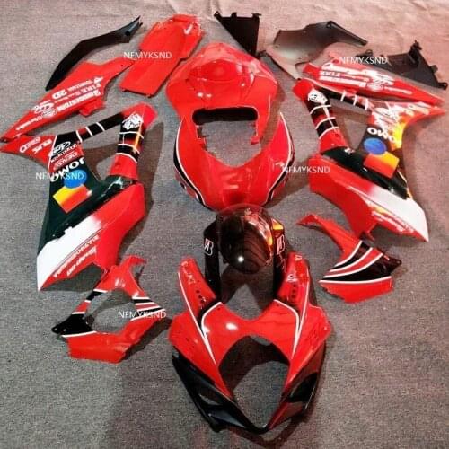 Red mold Fairing Kit for SUZUKI GSXR 600 750 K6 06 07 year GSXR600 GSXR750 2006 2007 Red black Motobike Fairings