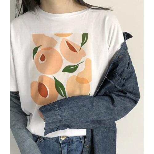 Summer ins printed casual women loose short-sleeved tees chic tops Ulzzang Harajuku Vintage loose large size female fun T-shirt