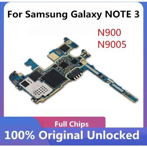 For Samsung Galaxy NOTE 3 N900 N9005 N900U Motherboard Europe Version Logic Board Original Unlocked Mainboard