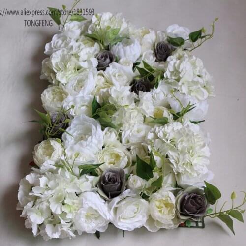 Mixcolor 10pcs/lot runner flower artificial roses and hydrangeas flowers wall wedding background decoration TONGFENG