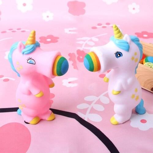 Cartoon Unicorn Squeeze Shoot Ball Kids Sensory Toys Funny Foam Balls Stuff Weird Prank Gadgets Cool Toys For Children Adult