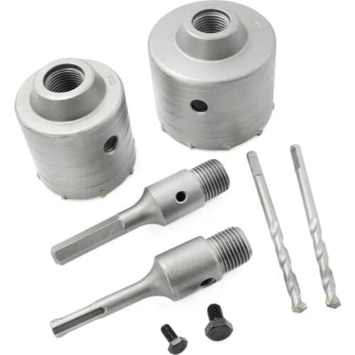 Wall hole opener Set SDS PLUS 65/88MM Concrete Hole Saw Electric Hollow Core Drill Bit Round handle Hex Shank extension rod