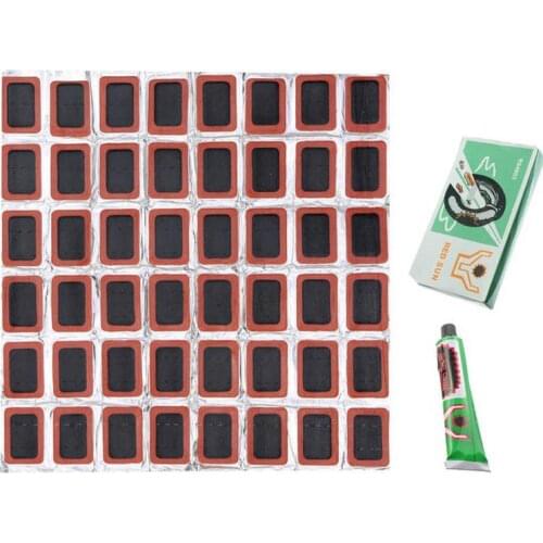 Cycling Bicycle Tire Repair Kits Bicycle Cold Glue 48 + Glue Bicycle Tire Repair Tool Set Tire Repair Kits Patch Rubber Fetal