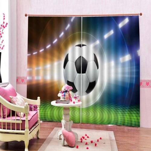 Window Curtains Sports Football Curtain For The Living Room Bedroom Window Curtain Childrens Room Home Decoration