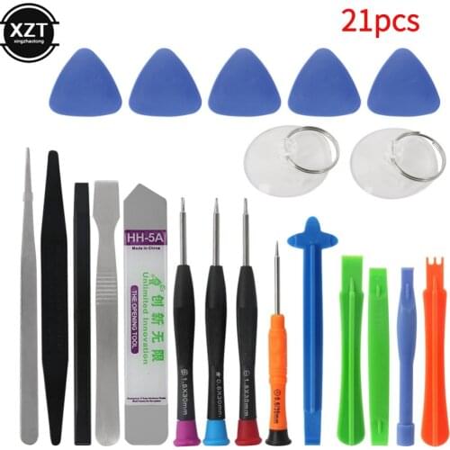 21 in 1 Mobile Phone Repair Tools Kit Spudger Pry Opening Tool Screwdriver Set for iPhone X 8 7 6S 6 Plus Tablets Hand Tools Set