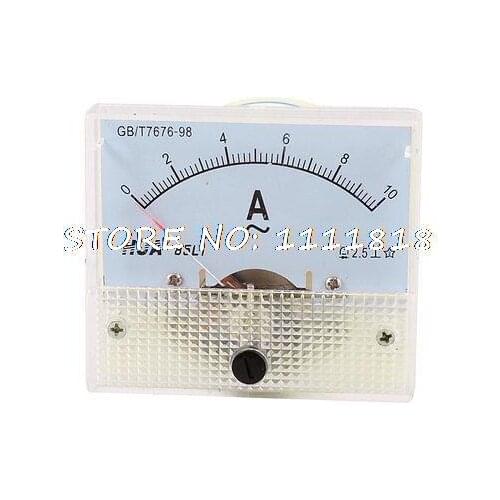 AC 10A AMP Rectangle Panel Analog Current Meter Ammeter 85L1