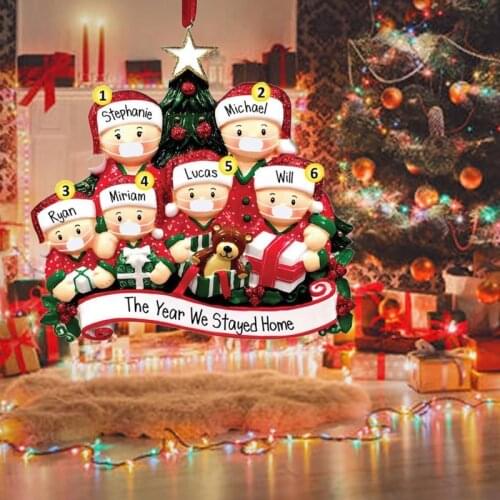 2020 Marry Christmas Tree Hanging Ornaments Family Personalized Xmas Decor Dropshipping