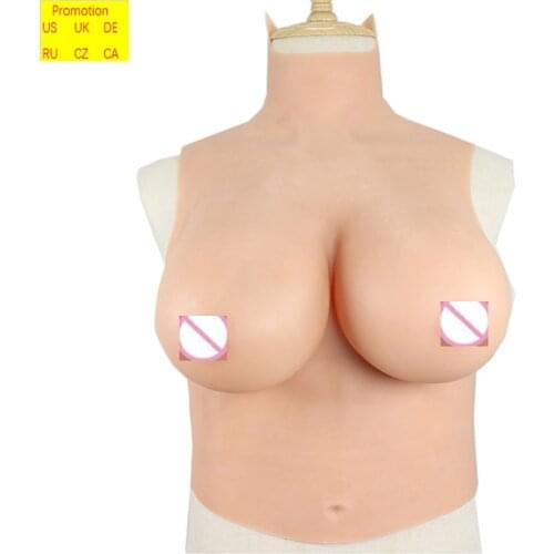 Realistic Half Body Silicone Breasts Forms Artificial Fake Large Boobs for Crossdresser Transgender Drag Queen Shemale Cosplay