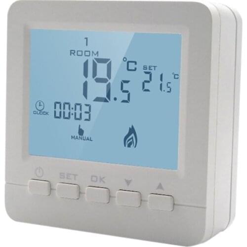 LCD Gas Boiler Heating Temperature Controller Digital Weekly Programmable Thermostat Wall Mounted Thermoregulator with backlight