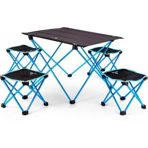 Outdoor self-driving camping picnic table folding table ultra light portable aviation aluminum sketch table WF6011147