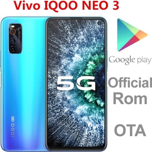 DHL Fast Delivery Vivo IQOO NEO 3 5G Cell Phone 48.0MP+8.0MP+2.0MP+16.0MP Snapdragon 865 Android 10.0 144HZ Screen 5G Phone