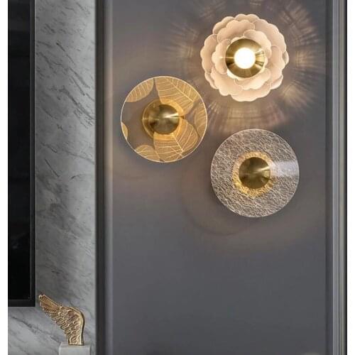 Modern Style Acrylic Flower LED Wall Lamp For Bedroom Bedside Living Room Stairs Bar Decoration Wall Sconce