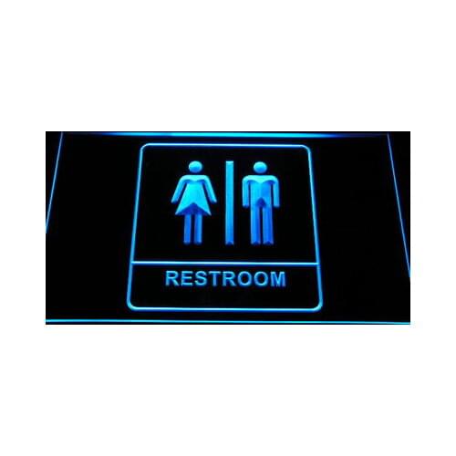I1029 Unisex Men Women Male Female Restroom Toilet Washroom LED Neon Light Light Signs On/Off Switch 20+ Colors 5 Sizes