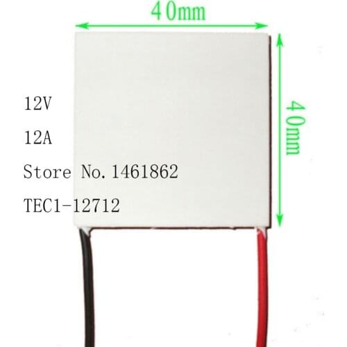 TEC1-12712 12V 12A 107W 40*40mmThermoelectric Cooler Peltier Cells Module Cooling plate mechanism of semiconductor refrigeration