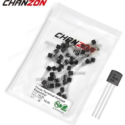 50Pcs 78L05 TO-92 Three-Terminal Voltage Regulator Laptop Transistor Bipolar Junction BJT Tube Fets AC 30V Integrated Circuits
