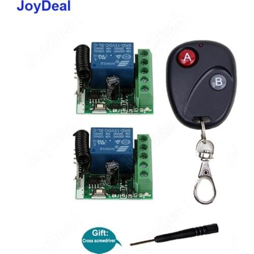 433 MHz Universal Wireless Remote Control Switch DC 12V 1CH RF Relay Receiver Module 433Mhz Remote Transmitter for Light Switch