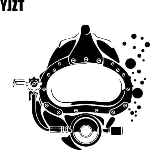 YJZT 16.6*15.1CM Funny Scuba Diver Diving Mask Silhouette Car Stickers Vinyl Decor Accessories C12-0715