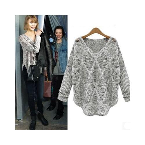 Women Sweater Spring Autumn Fashion Batwing Sleeve Knitwear Casual Pullover Knitted Sweaters