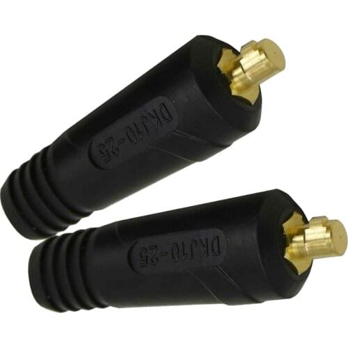 1 Pair Quick Fitting Plug DKJ10-25 200Amp TIG Welding Cable Panel Connector Set