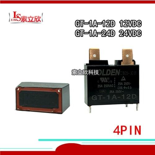 10PCS/lot 100%Original New Relay GT-1A-12D 12VDC GT-1A-24D 24VDC GT 1A 12D 4PIN 25A DC12V 12V 24V