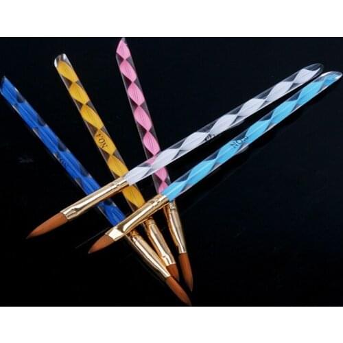 200sets/lot Fast shipping 5pcs/set Acrylic UV GEL Nail Art Builder Brush Liner Design for acrylic nail brushes set