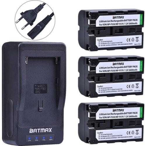 3PCS NP-F550 NP-F570 NP F550 F330 F570 Battery&Rapid Charger For Sony CCD-TR910 CCD-TR917 CCD-TRV110K DCR-TRV120 DCR-TRV130
