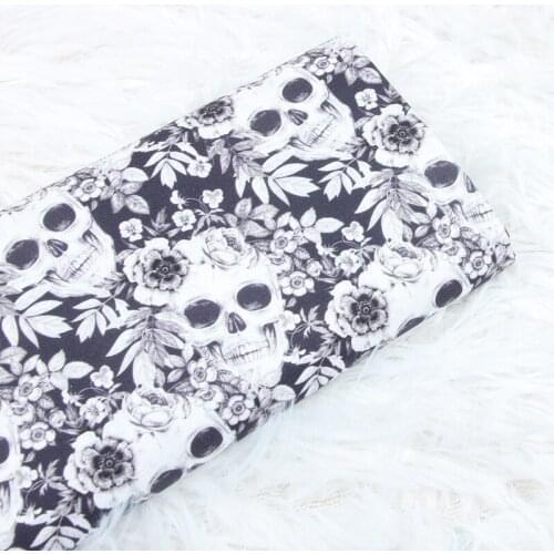 45*110cm 100% Pure Cotton Ghost Skeleton Polyester Cotton Material Patchwork Sewing Quilting Fabrics Quilt Needlework DIY Cloth